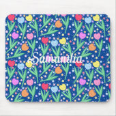 Farbige Tulip-Blume Mousepad (Vorne)