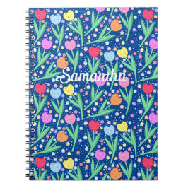 Farbige Tulip-Blume Notizblock