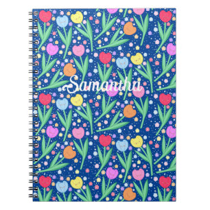 Farbige Tulip-Blume Notizblock