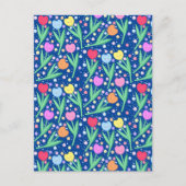 Farbige Tulip-Blume Postkarte (Vorderseite)