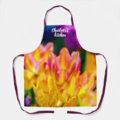 Farbige Tulip-Blume Schürze (Vorderseite)