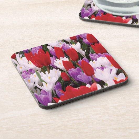 Farbige Tulip Blume Untersetzer (Linke Seite)
