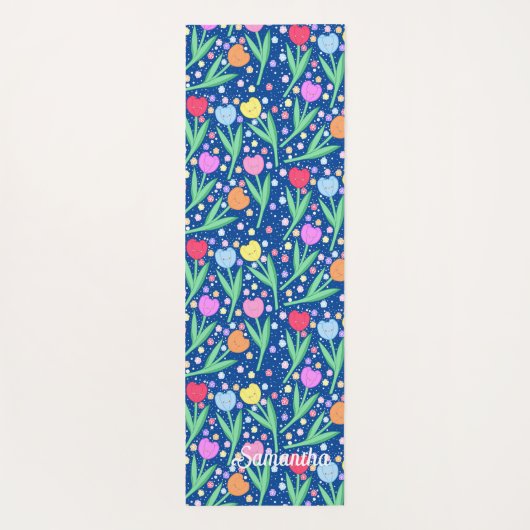 Farbige Tulip-Blume Yogamatte (Rückseite)