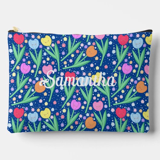 Farbige Tulip-Blume Zubehörtasche (Vorderseite)