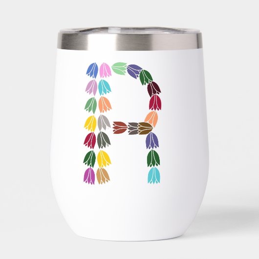 Farbige Tulip Buchstaben "R" (Rückseite)