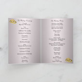 Farbige Tulip Floral Programmkarte Programm (Innenseite)