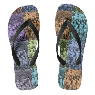 Farbige Tulip florale Breitband-Flip-Flops Badesandalen