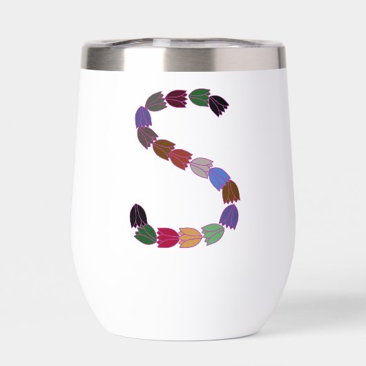 Farbige Tulip Lettered "S" (Rückseite)