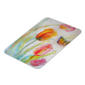 Farbige Tulip- und Butterfly-Grüße Magnet (Linke Seite)