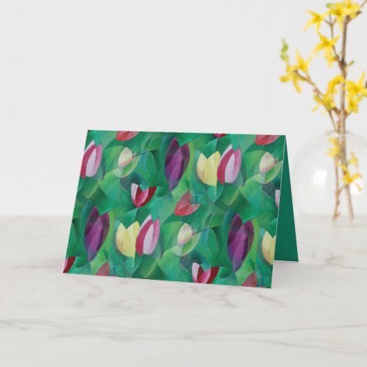 Farbige Tulips Karte (Gelbe Blume)