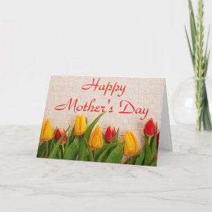 Farbige Tulips Muttertagskarte Karte