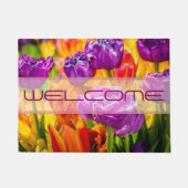Farbige Tulpen positiv Fußmatte (Vorderseite)