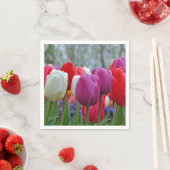 Farbige Tulpen Schönheitsaufkleber Serviette (Beispiel)