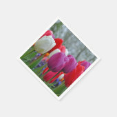 Farbige Tulpen Schönheitsaufkleber Serviette (Ecke)