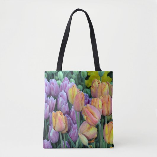 Farbige Tulpenbündel Tasche (Vorderseite)