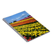 Farbige Tulpenreihen Notizblock (Rechte Seite)