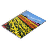 Farbige Tulpenreihen Notizblock (Linke Seite)