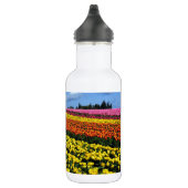 Farbige Tulpenreihen Trinkflasche (Rechts)