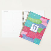 Farbige türkisfarbene, rosa und Abstrakte Kunst Planer (Anzeige)