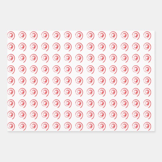 Farbige Twirbel Geschenkpapier Set (Vorderseite)