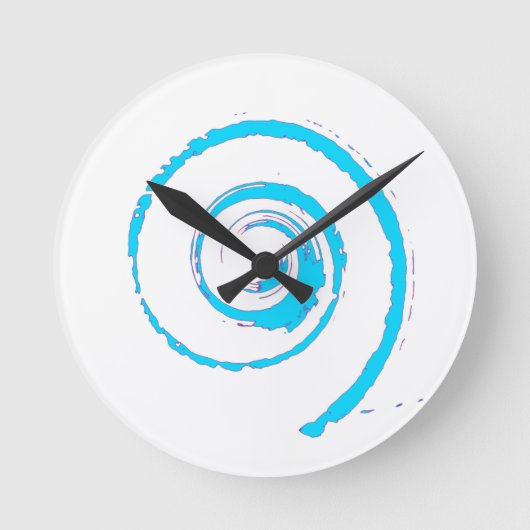Farbige Twirbel Runde Wanduhr (Vorderseite)