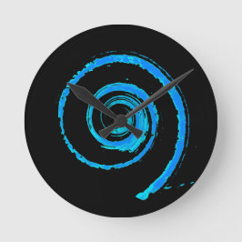 Farbige Twirbel Runde Wanduhr