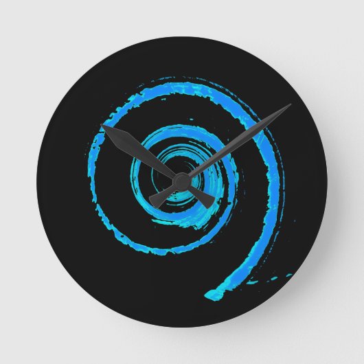 Farbige Twirbel Runde Wanduhr (Vorderseite)