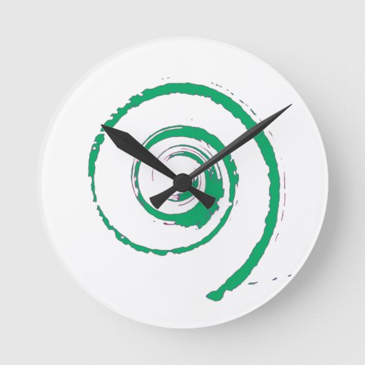 Farbige Twirbel Runde Wanduhr (Vorderseite)