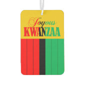 Farbige Typografie Joyous Kwanzaa Autolufterfrischer (Rückseite)
