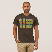 Farbige Typografie "Rio" T-Shirt (Vorne ganz)