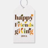 Farbige Typografie und Blätter Freundschaftsnieder Geschenkanhänger (Vorderseite)