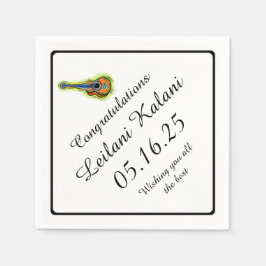 Farbige Ukelele-Abschluss-Papierservietten Serviette