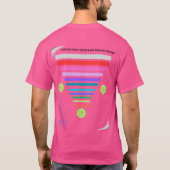Farbige umgekehrte Pyramide Abstractes Design T-Shirt (Rückseite)