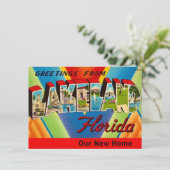 Farbige Umzugsankündigung Lakeland FL (Stehend Vorderseite)