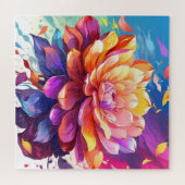 Farbige und abstrakte Blume Puzzle (Horizontal)