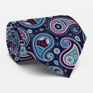 Farbige und beige elegante Vintage Paisley-Muster Krawatte