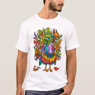 Farbige und erstaunlich lustige Truthahn-Style T-Shirt
