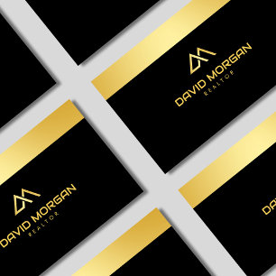 Farbige und goldene Realtor-House-Logos Visitenkarte