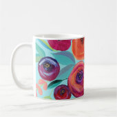 Farbige und helle Blütenblüten Kaffeetasse (Links)