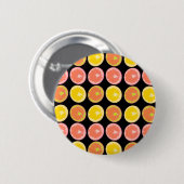 Farbige und helle Grapefruit-Scheiben Button (Vorne & Hinten)