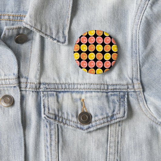 Farbige und helle Grapefruit-Scheiben Button (Beispiel)