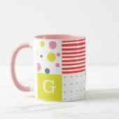Farbige und hübsche Monogramm Dosen l Pink l Blue Tasse (Links)