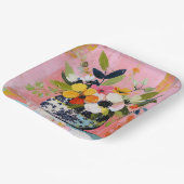 Farbige und lebendige Blumenvase Pappteller (Gewinkelt)