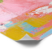 Farbige und lebendige Blumenvase Poster (Ecke)