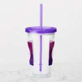 Farbige und Lila Glitzer-Edelsteine Monogramm Acryltrinkbecher (Rechts)