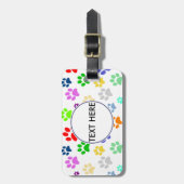 Farbige und Niedliche Pet-Muster Gepäckanhänger (Vorderseite vertikal)