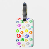 Farbige und Niedliche Pet-Muster Gepäckanhänger (Rückseite vertikal)