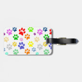 Farbige und Niedliche Pet-Muster Gepäckanhänger (Rückseite horizontal)