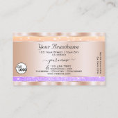 Farbige und pastellfarbene Rainbow-Glitzer-Stars h Visitenkarte (Rückseite)