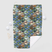 Farbige und polierte Fliesen aus Holz oder Stein Golfhandtuch (Insitu)